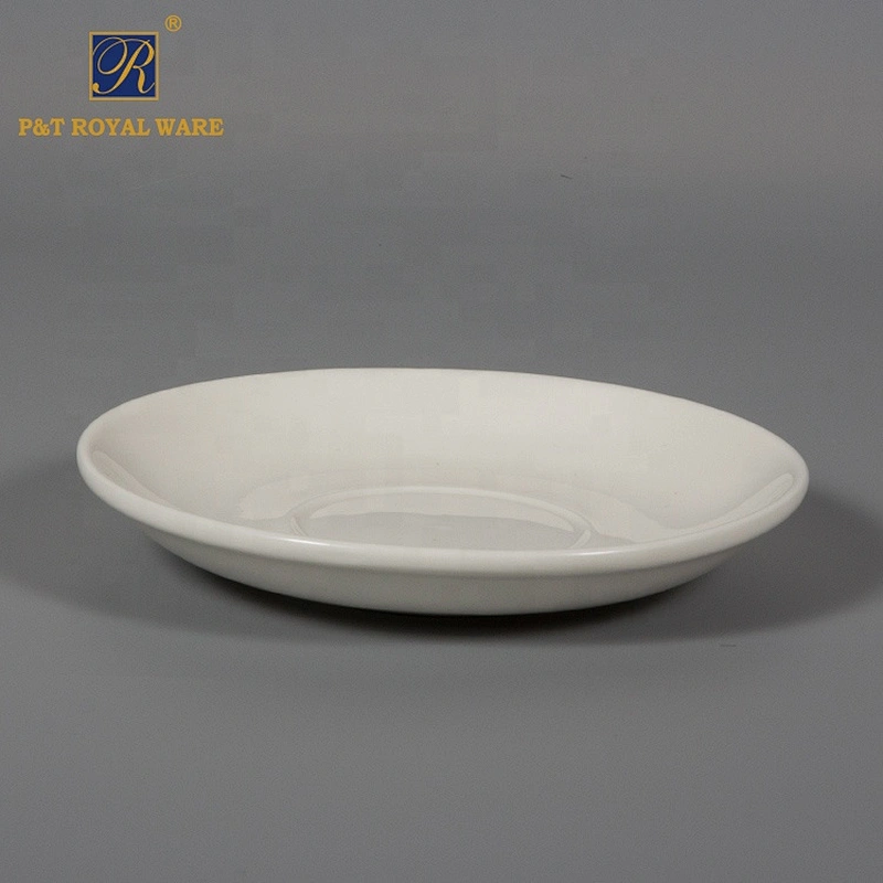 white 6 inch porcelain tea cup saucer