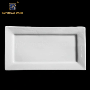 P&T Royal Ware porcelain rectangular plates white porcelain food plates for buffet
