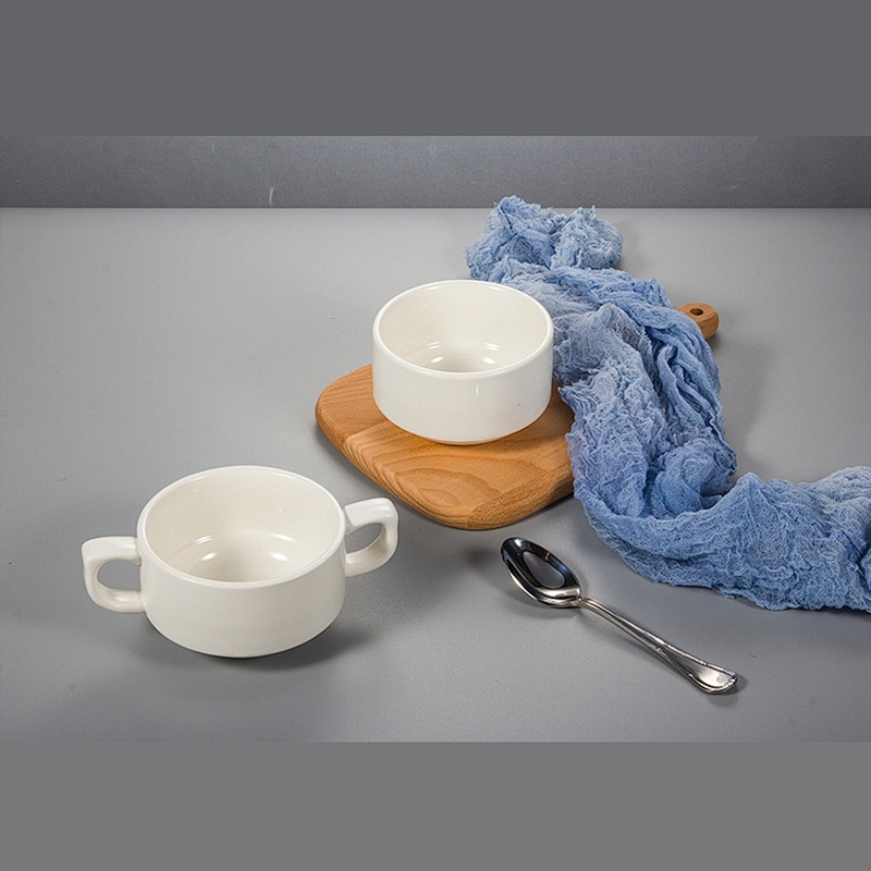 wholesale white hotel restaurant porcelain ceramic soup cup without handle