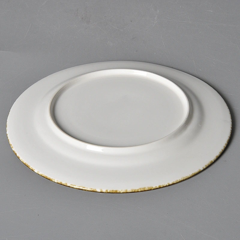 P&T 2020 New Design in Style  Smooth Glazed Hot Sale Wholesale Round Ceramic Restaurant Hotel Plates Dinner Plate