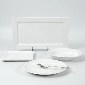 Hotel Restaurant Square Dinner Plate.Buffet Dish Plate, Small Porcelain Dish