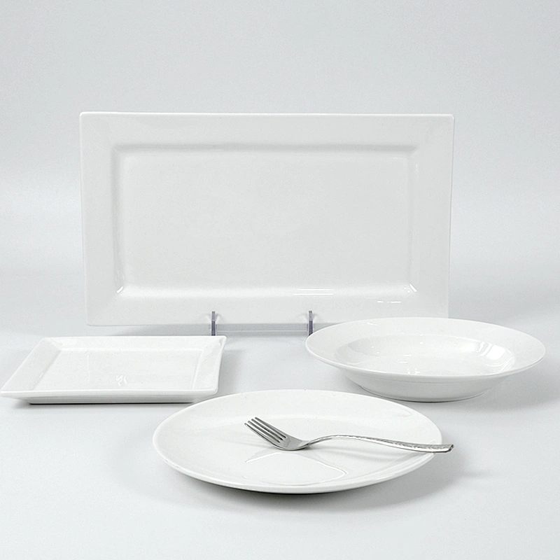 Hotel Restaurant Square Dinner Plate.Buffet Dish Plate, Small Porcelain Dish