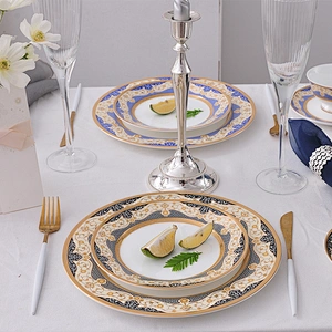 wholesale popular design porcelain dinner set Eco-Friendly fine bone china dinner set