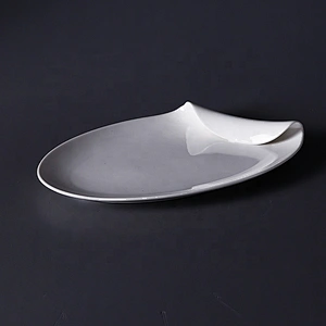 wholesale white hotel banquet restaurant hall dinnerware plate restaurant oval porcelain plate set