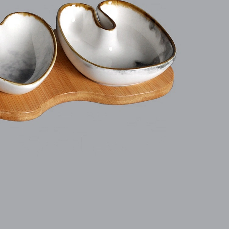 wholesale custom hotel restaurant glazed porcelain ceramic heart plate
