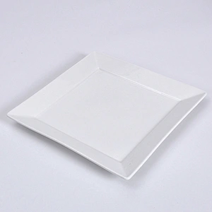 P&T ROYAL WARE 2020 Hot Sale Wholesale Smooth Glazed Square Porcelain Restaurant Hotel  Plates 11 inch Dinner Plate Steak Plate