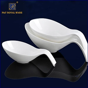 P&T Royal Ware porcelain 2 in 1 unique ceramic plate dinner ceramics white salad plates