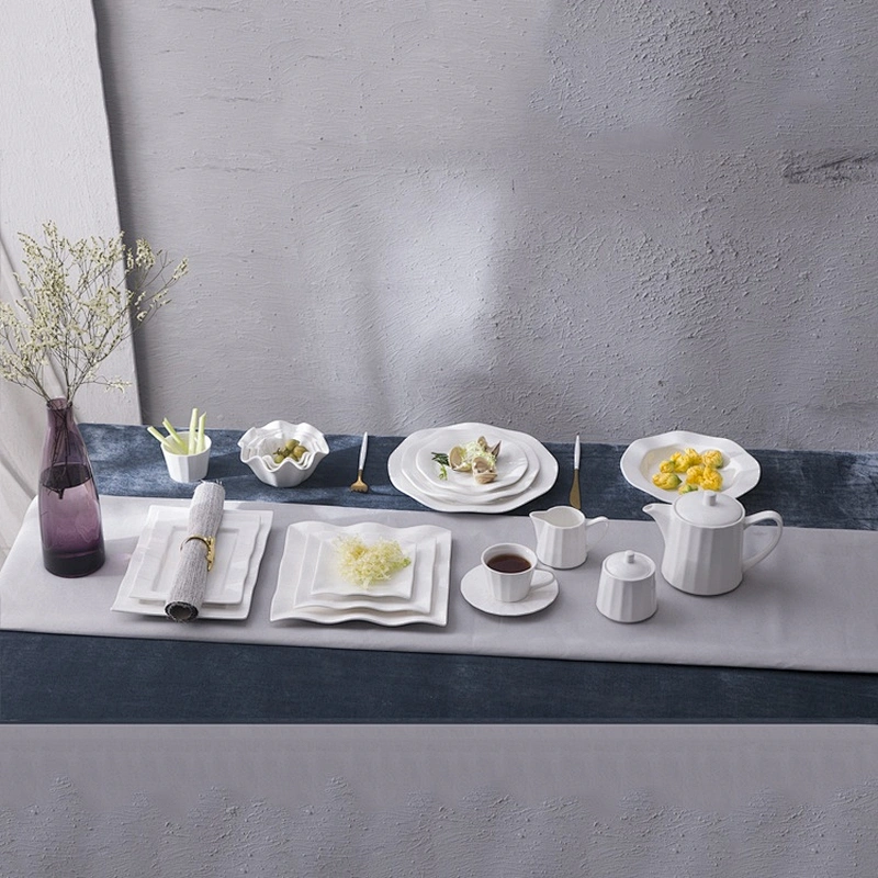 wholesale custom white bone china ceramic teapot with cup