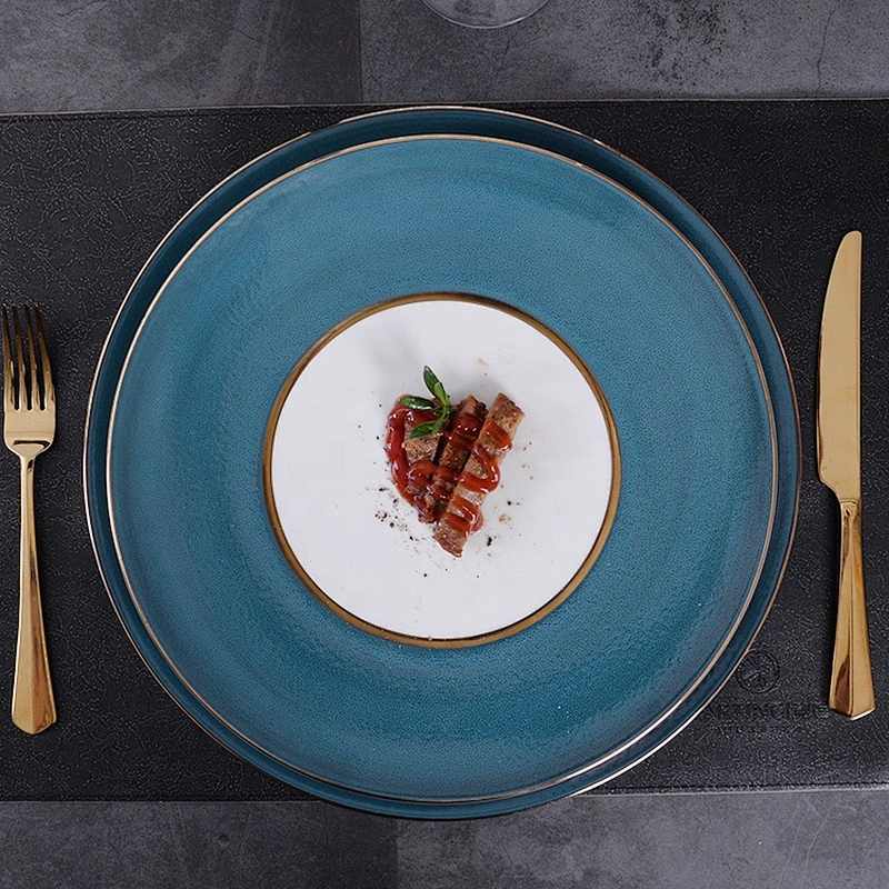 P&T Porcelain Round Plates Restaurant Hotel Charger Plate,Ecofriendly Porcelain Restaurant Under Plates