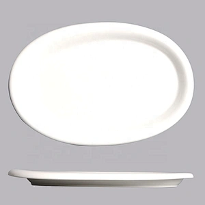 wholesale white oval porcelain restaurant kitchen ceramic dinner plate sets hotel stoneware dinner plates