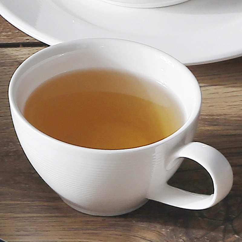 China Hotelware P&T Manufactures Ceramic Mug Buffet Restaurant Use  Porcelain Milk Cup  For Buffet