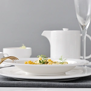 Chaozhou Porcelain Tea Set white Coffee Pot For Hotel Use