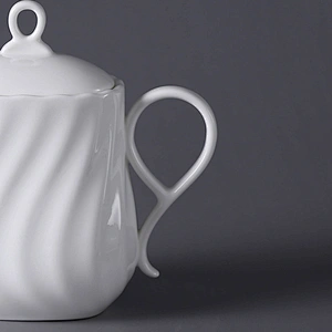 P&T porcelain factory tea pot, crokery pots, square shape coffee pots