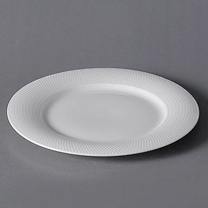 Chinaware New Dishwasher White Net Pattern Dinner Plates Side Plates Set Porcelain Cake Plate