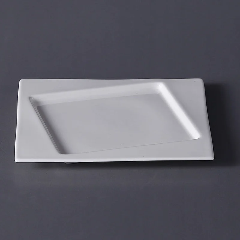 Modern Square Restaurant Tableware Ceramic Kitchen Dinner Plates Sets Dinnerware