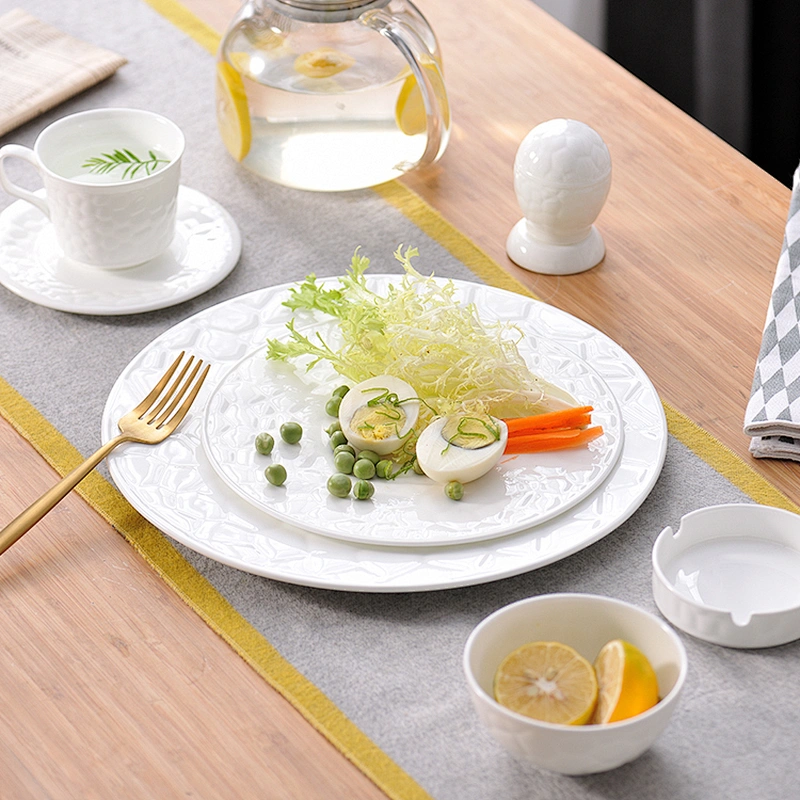 Durable Ceramics Dinnerware High Quality Hotel Tableware Plates Bone China Dinnerware Manufacturer Hotel Plates Porcelain