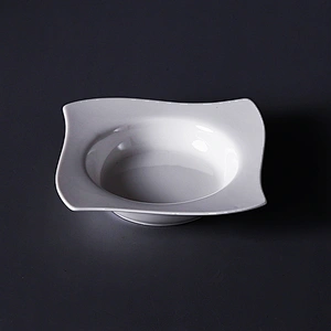 high quality eco-friendly ceramic square egg rolling tray small dish for restaurant