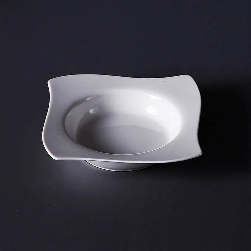 high quality eco-friendly ceramic square egg rolling tray small dish for restaurant