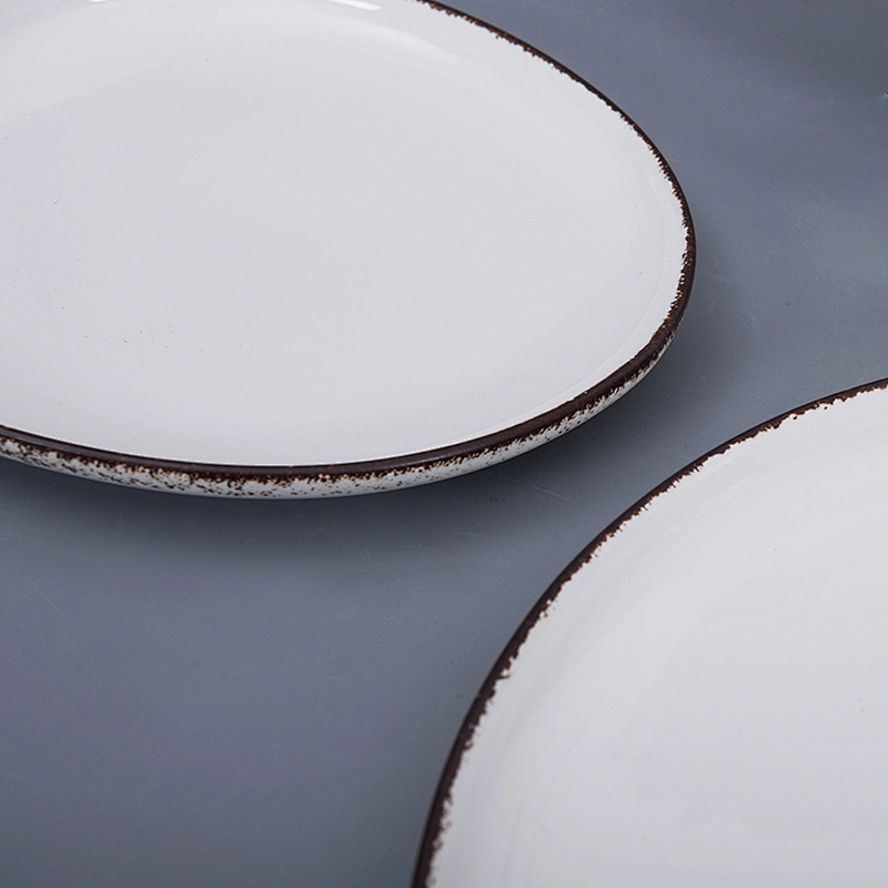 China Supplier Hotel Bulk Wedding Banquet Hall Event White Cheap Round Porcelain Dinner Plate