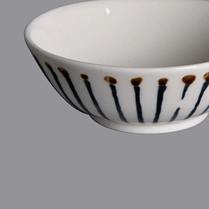 wholesale round porcelain ceramic noodle rice batter cereal bowl with handle