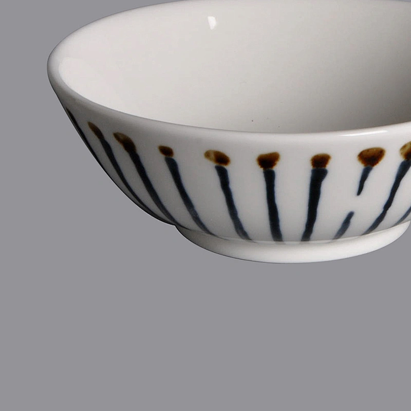 wholesale round porcelain ceramic noodle rice batter cereal bowl with handle