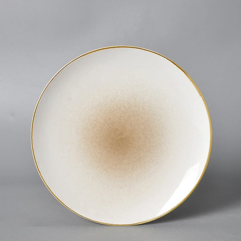 Wholesale Wedding Banquet Hall Event Green Wind Sand Range Plates Sets, Plate and Dish Sets/