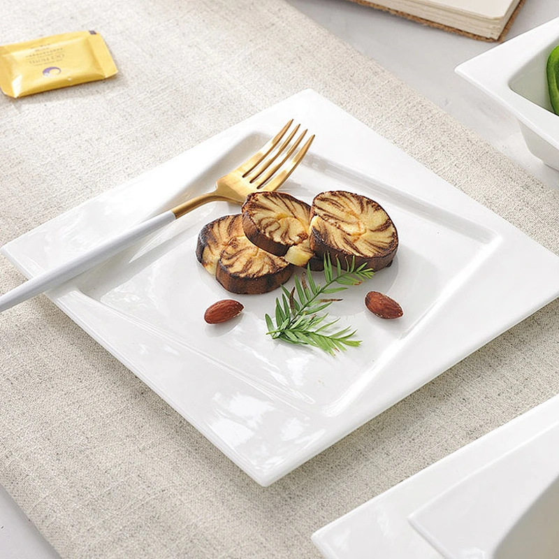 Porcelain Hotel Plate Ceramic Dishes Dinner Luxury Ceramic Dishes Restaurant Ceramic Plates Dishes