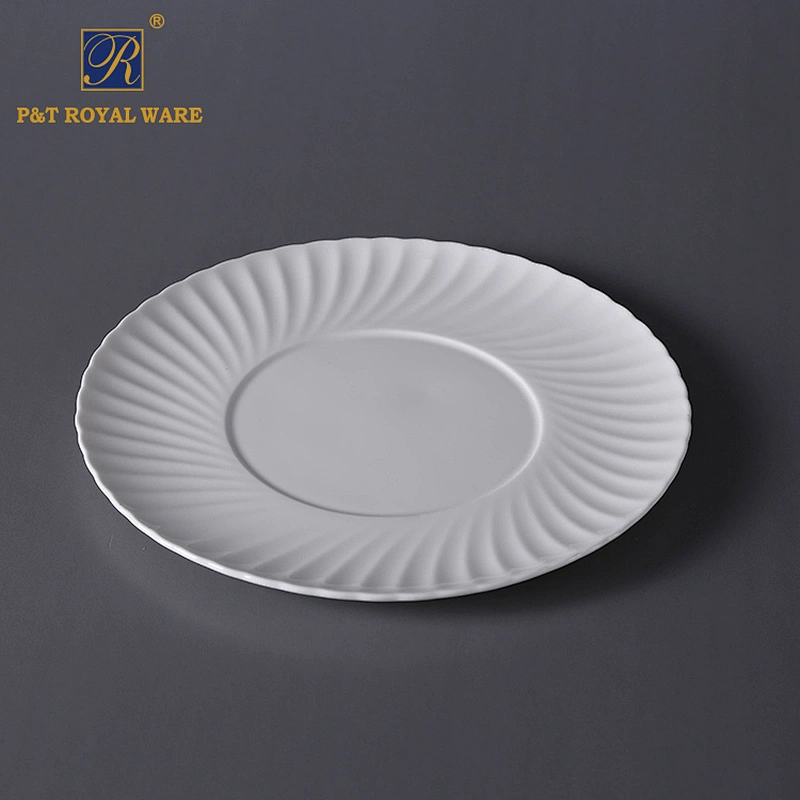 White 8 inch porcelain tea saucer plates for cup