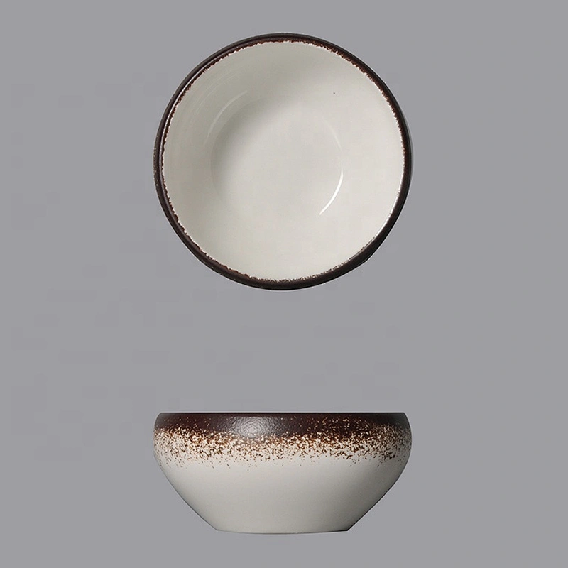 unique ceramic porcelain restaurant round serving mixing fruit salad bowl for buffet
