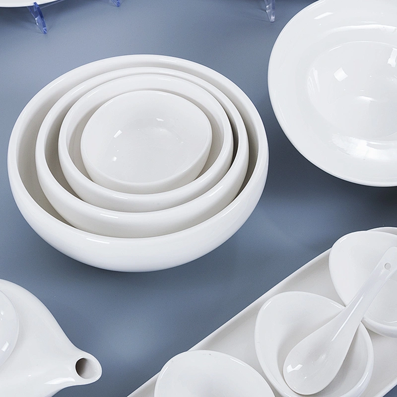 New Style Prices White Restaurant Crockery Dinnerwares Ceramic Porcelain Dinner Sets