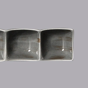wholesale custom rectangle porcelain ceramic divided sushi dinner snack plates for holtel