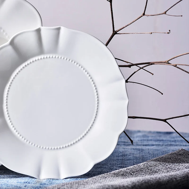 P&T Royal Ware factory white bone china restaurant plates sets dinnerware ceramic dinner