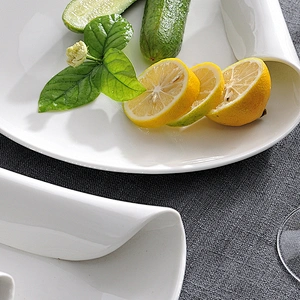 chaozhou catering restaurant hotel custom porcelain white round dinner plates for banquet