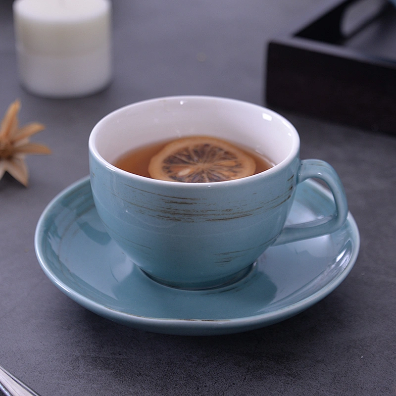Chaozhou Porcelain Tableware Cup Wholesale Blue Coffee Tea Sets Tableware