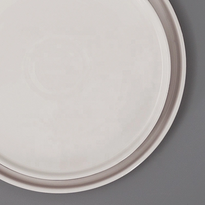 Wholesale Luxury Red Catering Banquet Buffet Tableware Steak Porcelain Dinner Set Plates