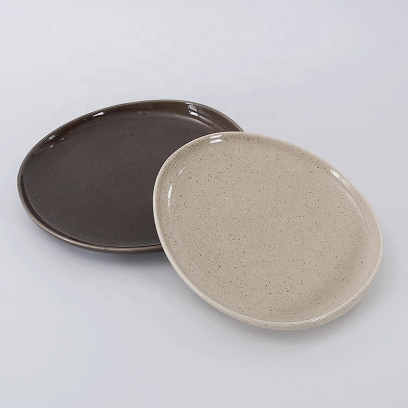 wholesale popular design oval crockery porcelain luxury restaurant dinner plate set