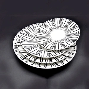 fashion embossed ceramic porcelain bowl for promotional