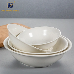 P & T Royal Ware White 5 Inch Ceramic Bowl Set