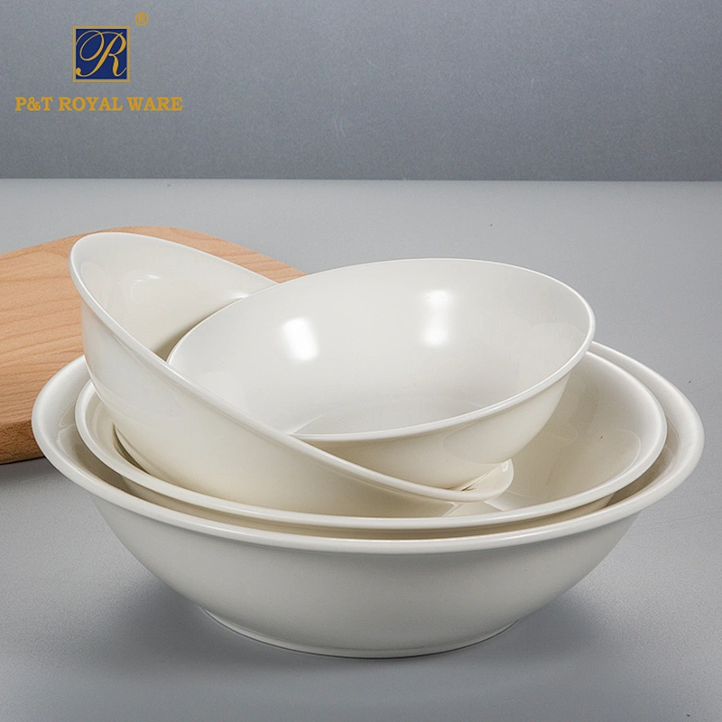 P & T Royal Ware White 5 Inch Ceramic Bowl Set