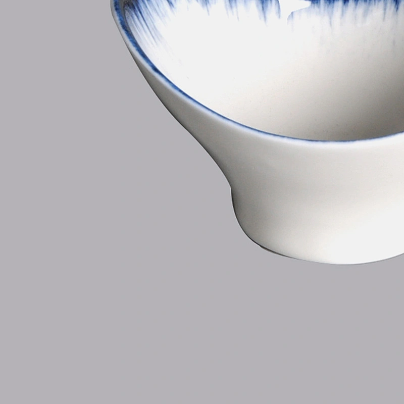 Japanese korean glaze 3 inch small oval bowls sauce ceramic chip dip bowl