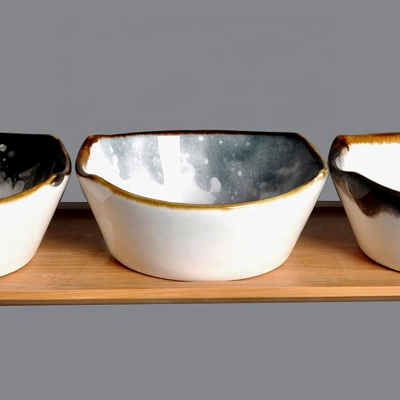 White porcelain saucer dish ceramics bowls for snacks