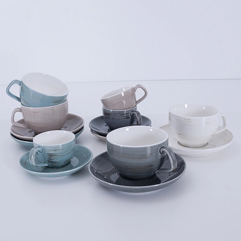 Wholesale White Porcelain On Glazed Tableware Cup Wholesale  Coffee Tea Sets