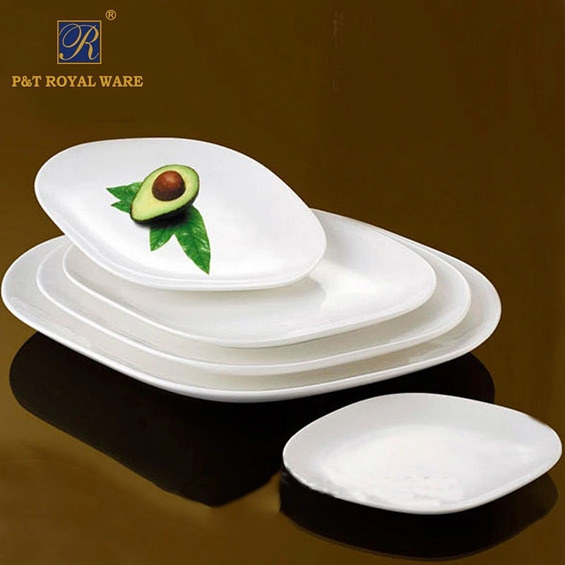 High temperatures porcelain plates ceramic serving plates for restaurants