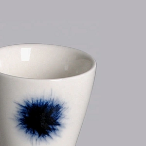 wholesale white blue Japanese  100 ml Mini hotel Wine Ceramic Porcelain Sake Cup without handle