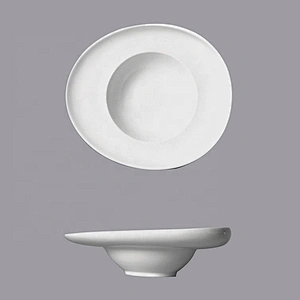 P&T Royal Ware glazed round edge ceramic deep stoneware porcelain soup plate for restaurant