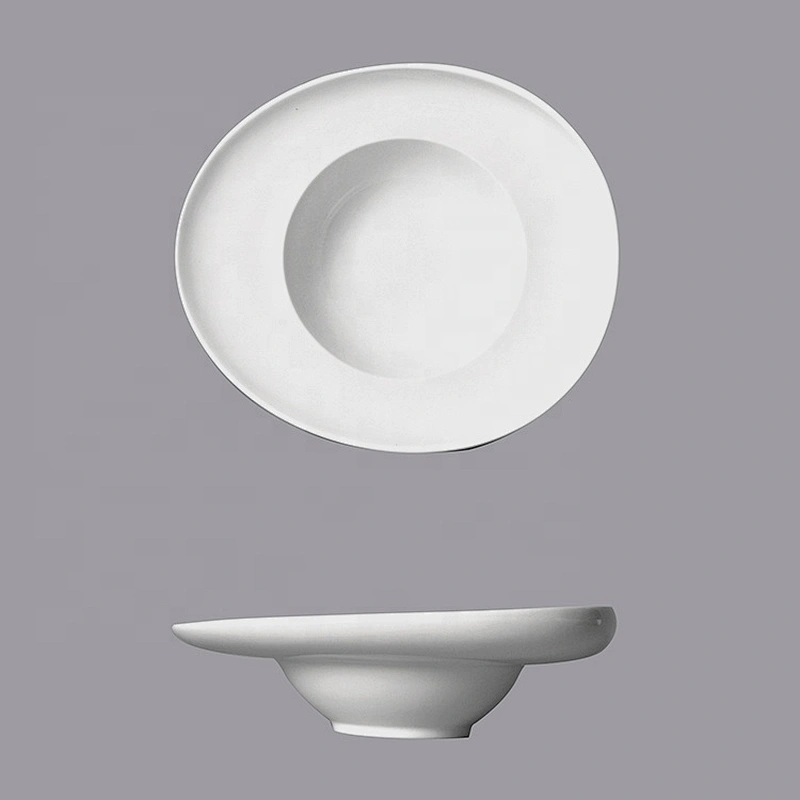 P&T Royal Ware glazed round edge ceramic deep stoneware porcelain soup plate for restaurant