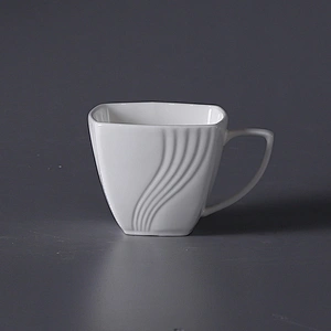 Factory wholesale bone china dinner platter rectangular ceramic square plates