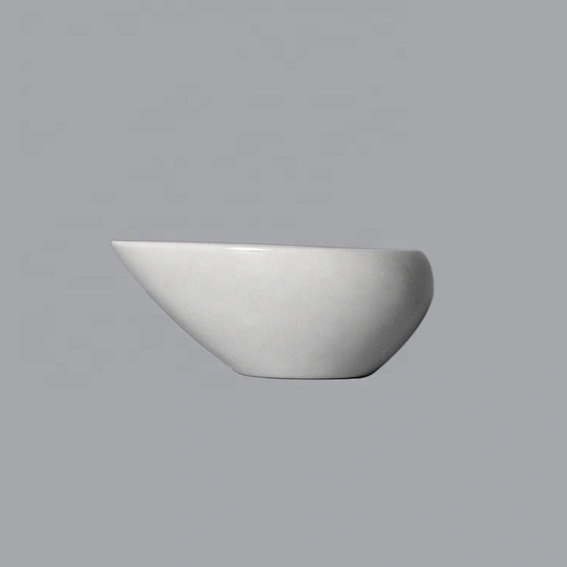 white porcelain ceramic restaurant oval mixing pasta salad soup bowls for hotel buffet