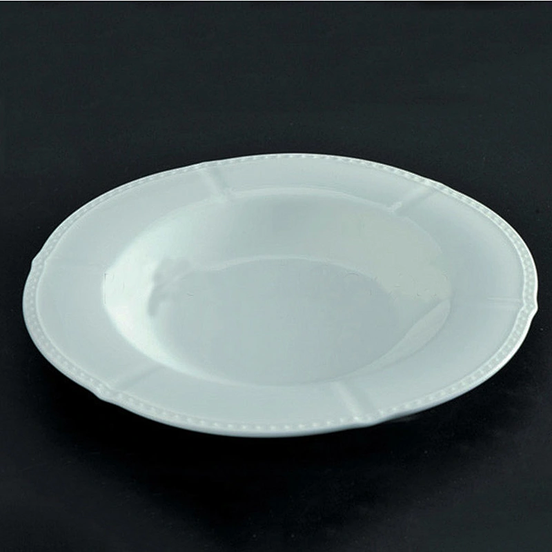 New Design round unique shape porcelain ceramic dinner plates set for banquet