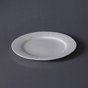 manufacturer wholesale custom hotel chinaware bone china embossed porcelain dinner plate